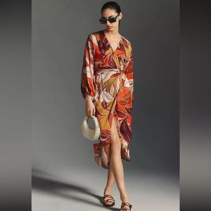 Anthropologie Printed Wrap Dress - NWOT - Size M